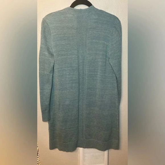 Soft Surroundings Cozy Teal Long Cardigan Size Medium - Picture 6 of 9